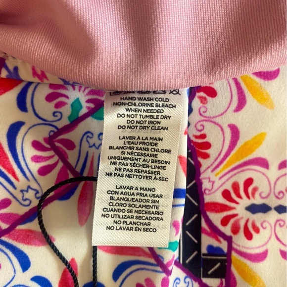 “NANETTE LEPORE” Maeve Patchwork Keyhole Tankini Top - Picture 15 of 15